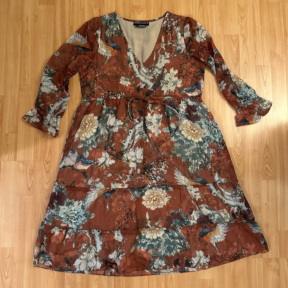 Anthropologie Hemant Nandita Zeri Peasant Dress 4